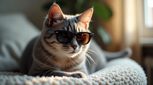 Protégez les yeux de votre chat avec des lunettes tendance